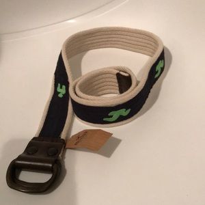 Hollister navy green combo belt S/M